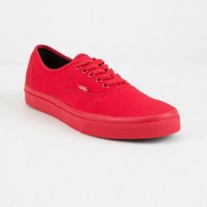 ALL Red Authentic Vans